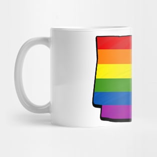 Rainbow Arkansas Outline Mug